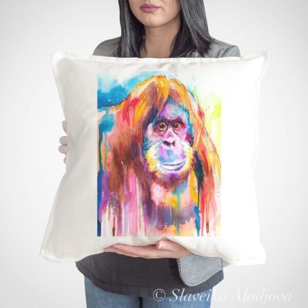 Orangutan art Pillow case2 Orangutan art Pillow case