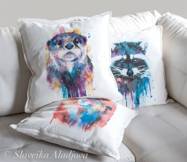 Otter art Pillow case1 Otter art Pillow case