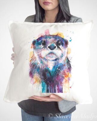 Otter art Pillow case