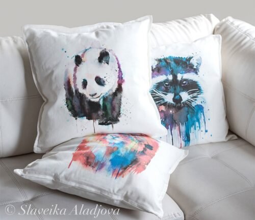 Panda art Pillow case