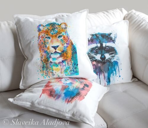 Panther Leopard art Pillow case