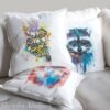 Pastel Ball Python Snake art Pillow case
