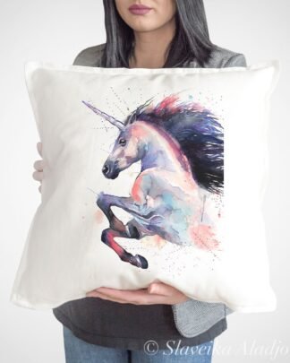 Pink Unicorn art Pillow case