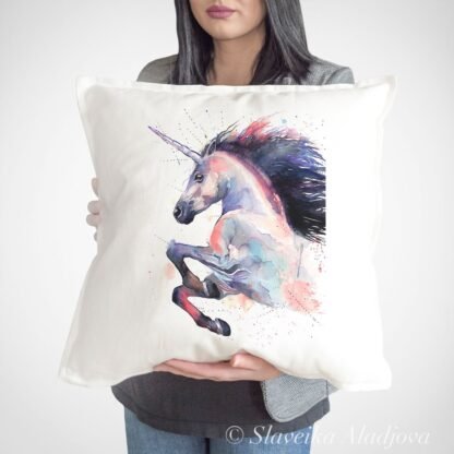 Pink Unicorn art Pillow case