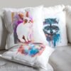 Rabbit art Pillow case