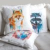 Red Fox art Pillow case