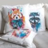 Red Panda art Pillow case