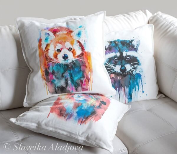 Red Panda art Pillow case