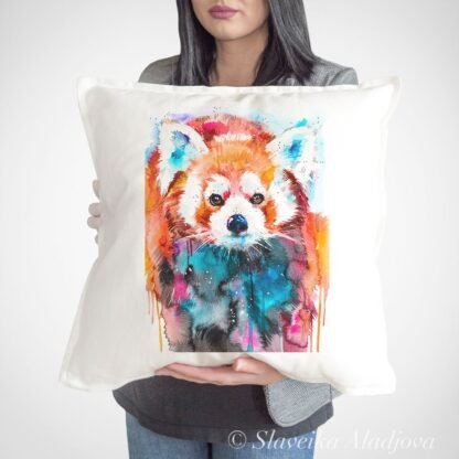 Red Panda art Pillow case