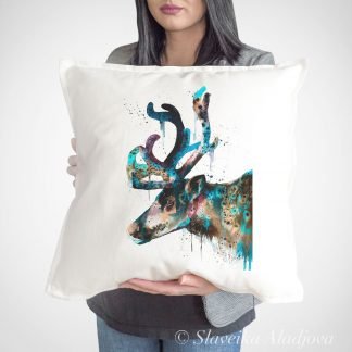Reindeer art Pillow case1