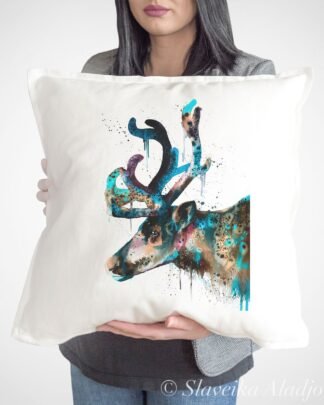Reindeer art Pillow case1