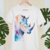 Rhino Blue art T-shirt
