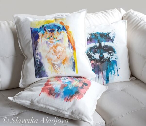River Otter art Pillow case