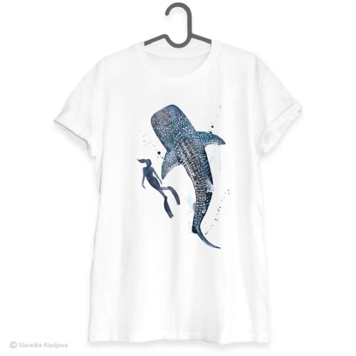 Scuba Diving with Whale Shark art T-shirt