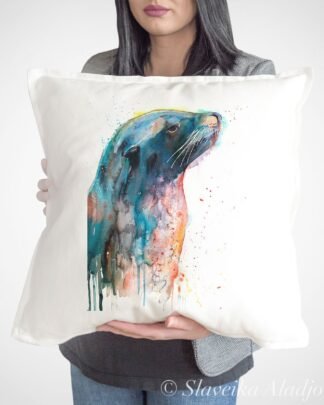 Sea lion art Pillow case