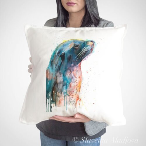 Sea lion art Pillow case