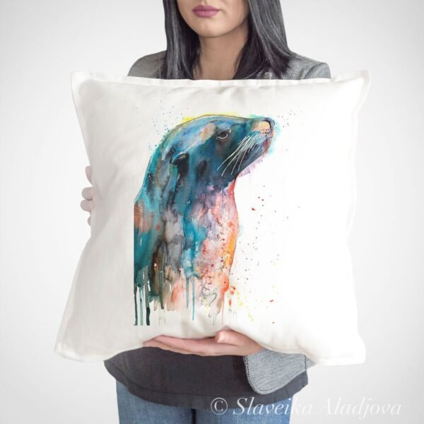Sea lion art Pillow case2 Sea lion art Pillow case