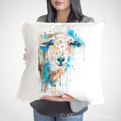 Sheep art Pillow case