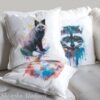 Silver fox art Pillow case