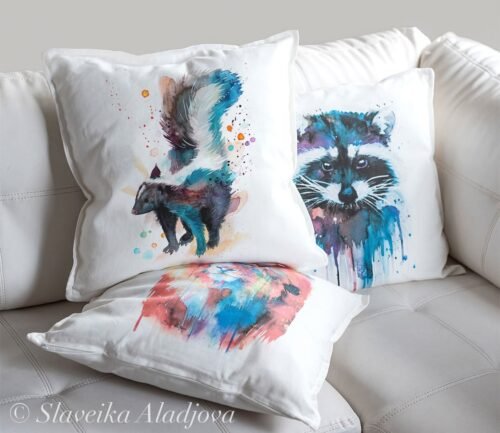 Skunk art Pillow case