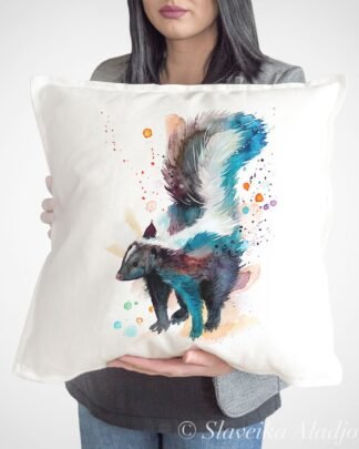 Skunk art Pillow case
