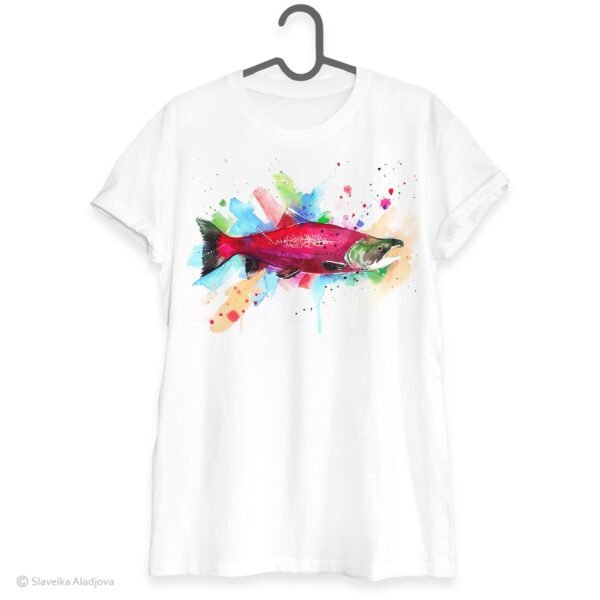 Sockeye salmon art T-shirt