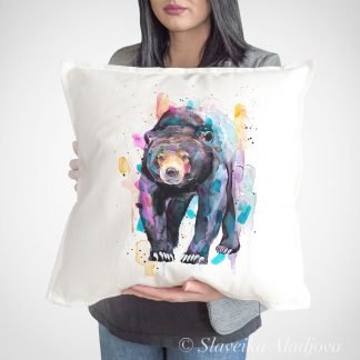 Sun bear, Honey bear art Pillow case