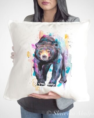 Sun bear, Honey bear art Pillow case