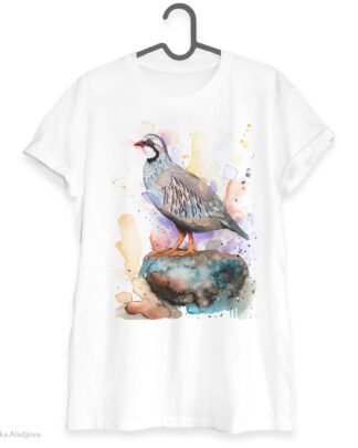Red-legged partridge art T-shirt