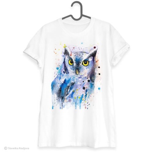 Screech owl art T-shirt