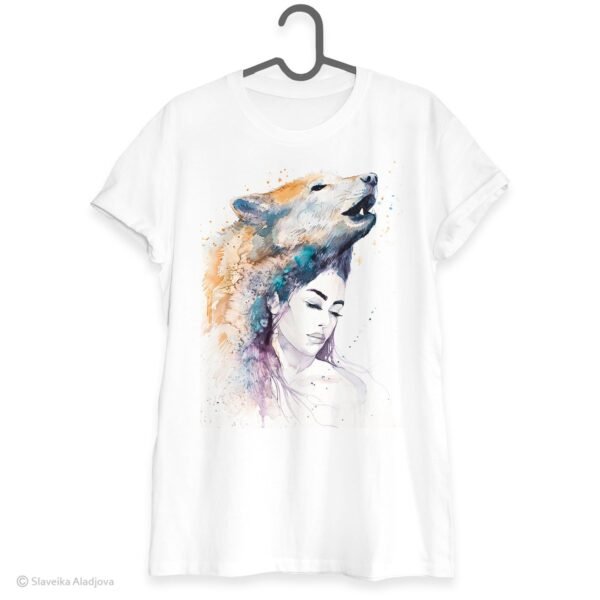Wolf girl art T-shirt