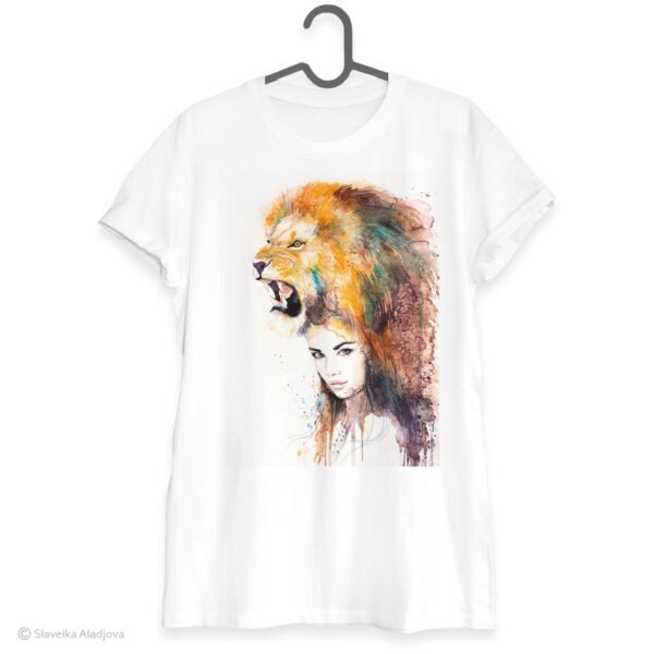 Lion girl art T-shirt