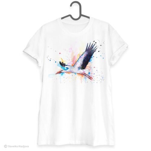 Stork art T-shirt