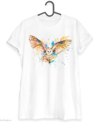Barn owl art T-shirt