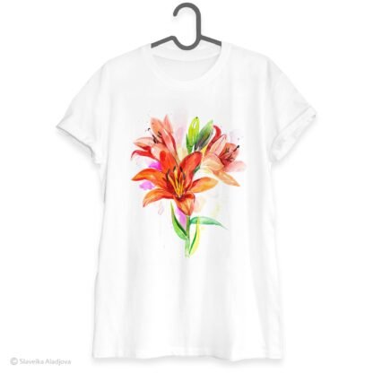 Lilium flower art T-shirt