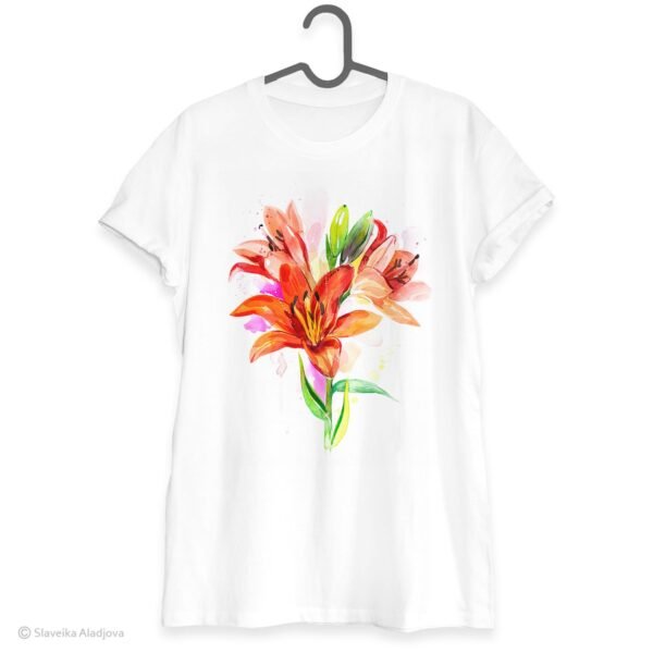 Lilium flower art T-shirt