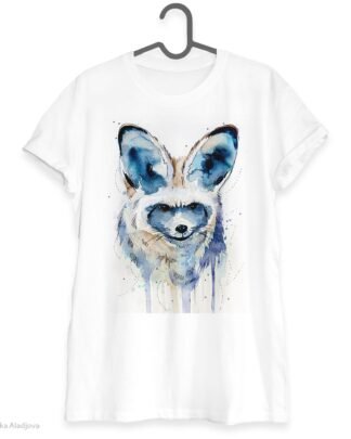Bat-eared fox art T-shirt