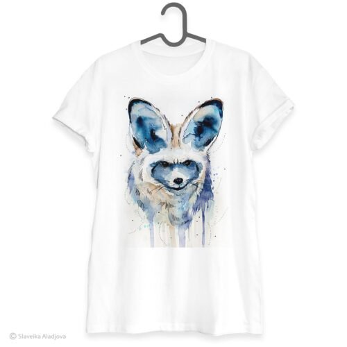 Bat-eared fox art T-shirt