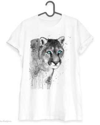 Black and white Puma art T-shirt