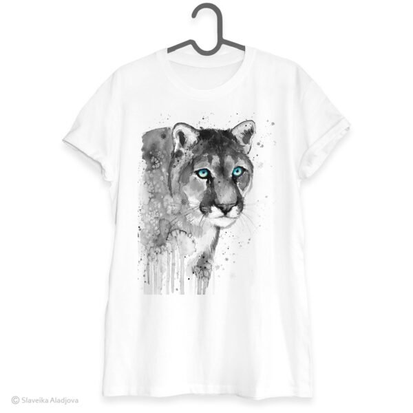 Black and white Puma art T-shirt