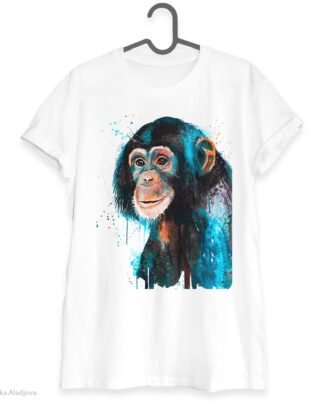 Baby Chimp Chimpanzee art T-shirt