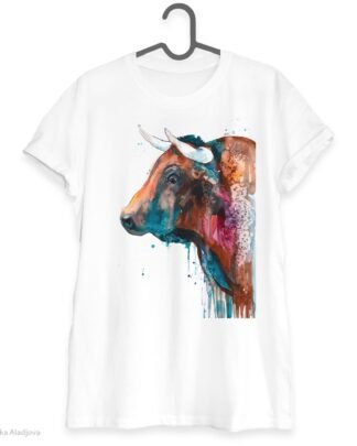 Brown Bull art T-shirt