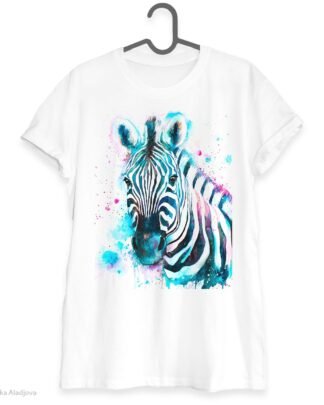 Blue Zebra art T-shirt