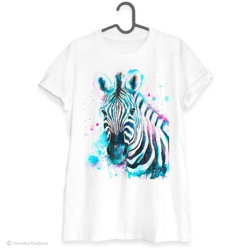 Blue Zebra art T-shirt