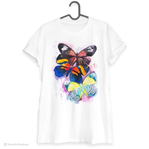Colorful Butterfly art T-shirt