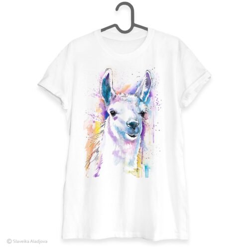 Llama art T-shirt