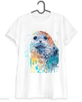 Harbor seal art T-shirt
