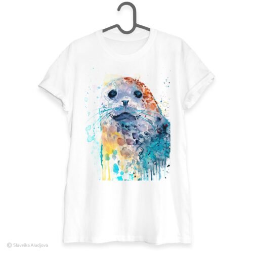 Harbor seal art T-shirt