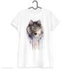 Grey wolf art T-shirt