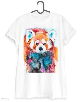 Red Panda art T-shirt